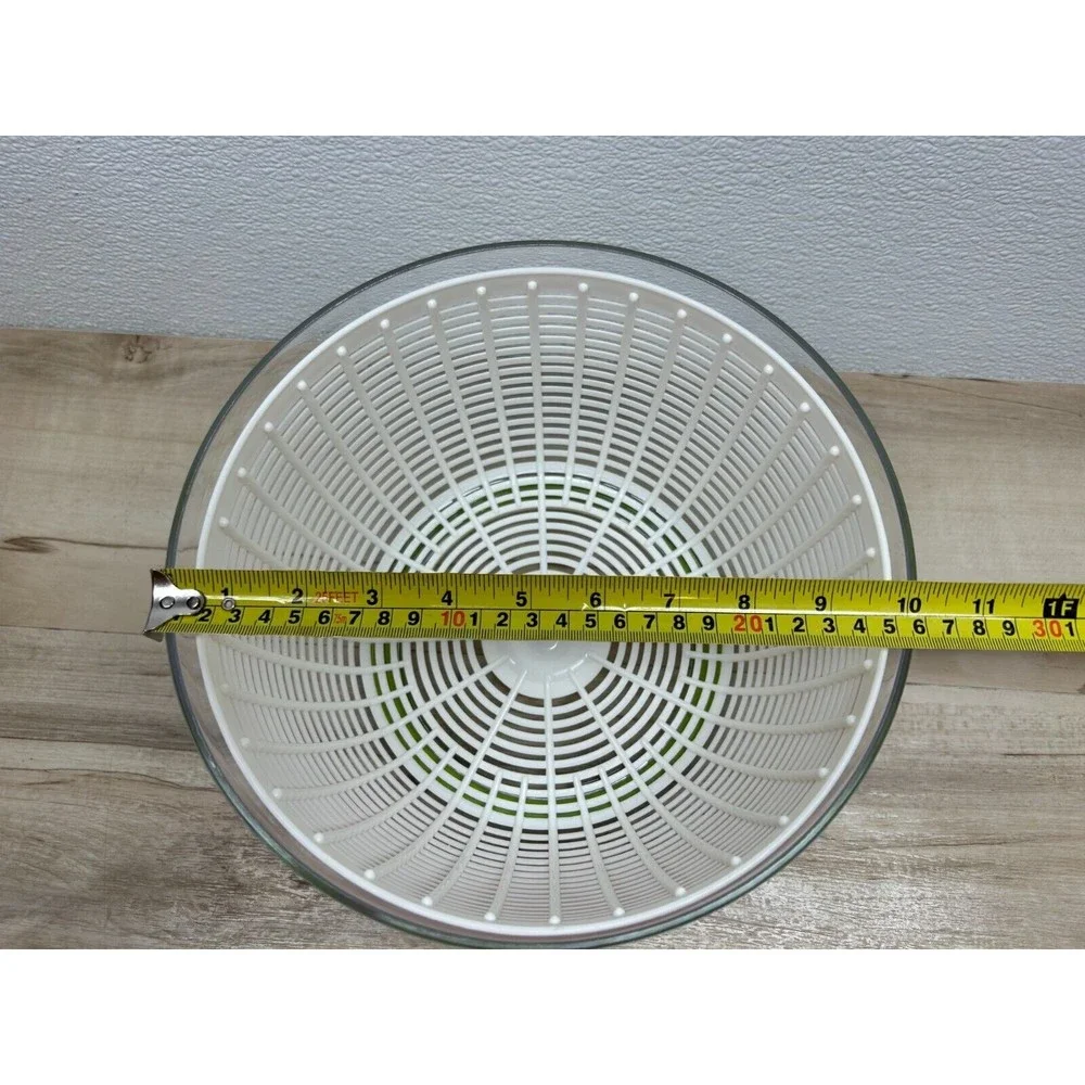 Brieftons Quicl Push Large 6.2 Quarts Salad Spinner Vegitable Washer Dryer